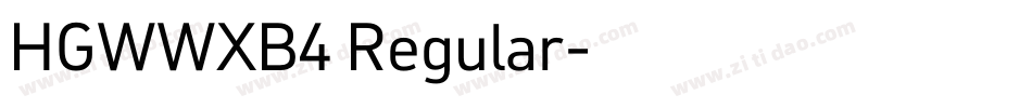 HGWWXB4 Regular字体转换